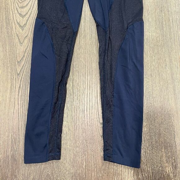 Nike Pro Warm Dri-Fit 7/8 Training Leggings Mid Rise Obsidian Blue Size M - Picture 8 of 8